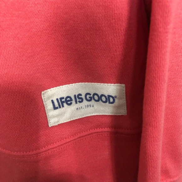 Life Is Good Sweatshirt Pink M “Teaching Is A Work Of Heart” Long Sleeve Graphic - Picture 4 of 7